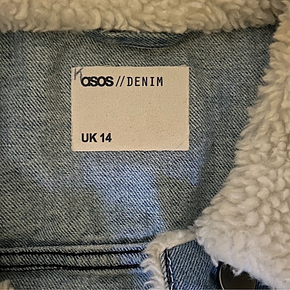 ASOS denim sherpa fleece collar jacket - Picture 7 of 12